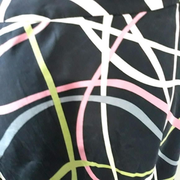 Susan Bristol silk lining black multicolor skirt size 10 - Picture 7 of 11